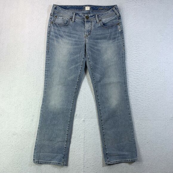 Silver Jeans Womens Size 30 Blue Aiko Flood Ankle Low Rise Pockets Western Y2K - Picture 1 of 13